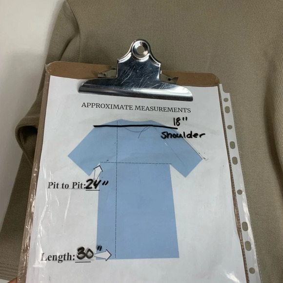 Grazia Made In Italy Wool Blend Button Front Cardigan  Neutral Womens Sz 14 Luxe - Picture 5 of 10